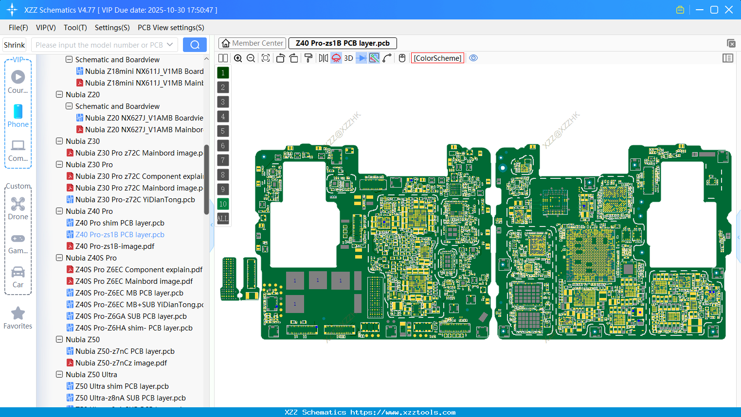 Nubia Z40 Pro-zs1B PCB Layer